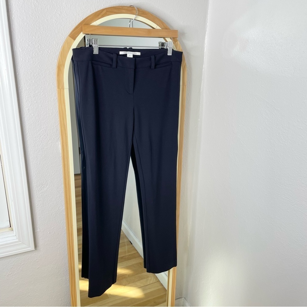 Diane Von Furstenberg navy straight leg dress pants